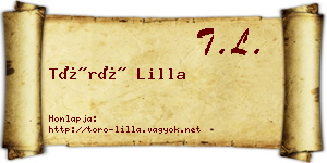 Törő Lilla névjegykártya