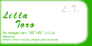 lilla toro business card